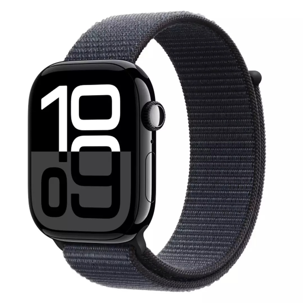 Apple Watch Series 10 GPS 46mm Jet Black Aluminium Case with Ink Sport Loop