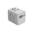 Blupebble Passport 5 World Travel Adapter with GaN III Tech – 35W, 3 USB-C & 2 USB-A -White