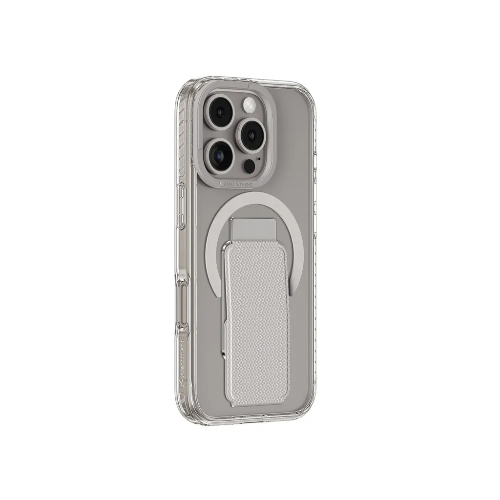 AmazingThing Titan Pro + Holder MagSafe Case for iPhone 16 Pro 6.3-inch - Grey