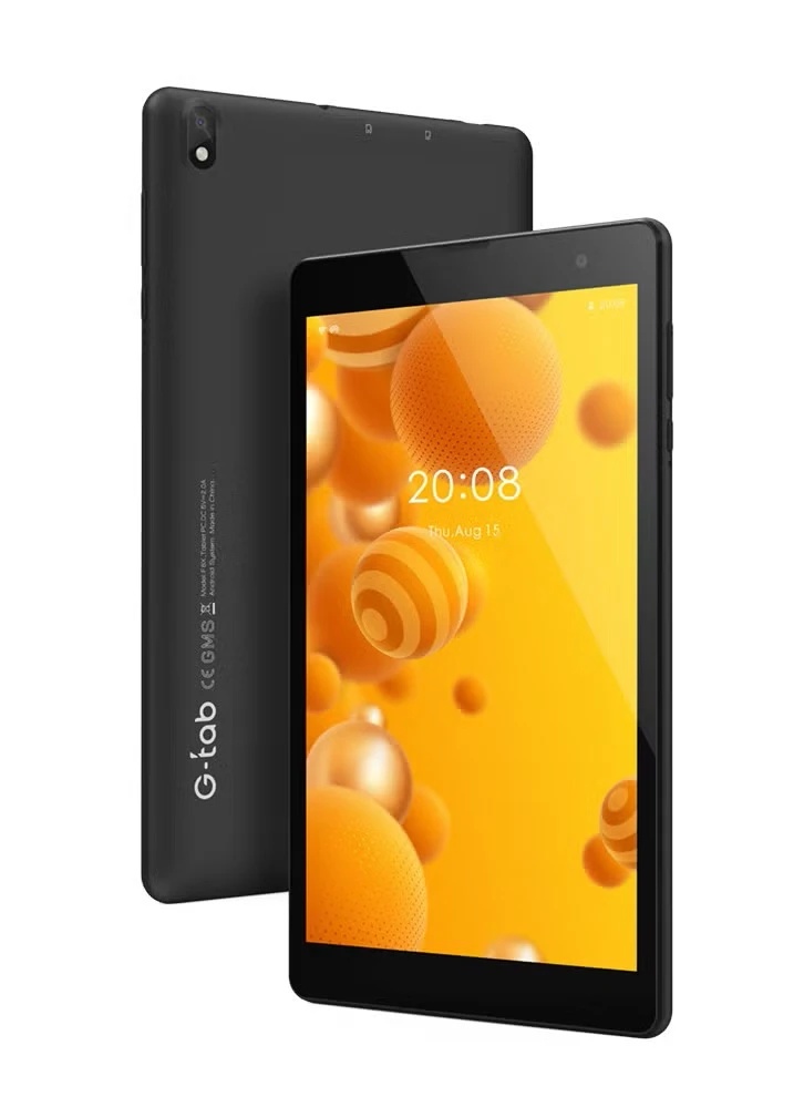 G-Tab F8X 8-Inch 4G Lite-WiFi 5G, Quad Core, 3+32GB, 5+8Mp Camera, IPS LCD, 5100mAh Battery, with Rubber Case - Black