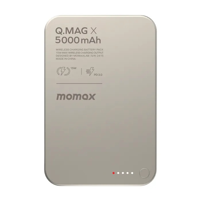 Momax Q.Mag X 5000mAh Wireless Battery Pack - Titanium