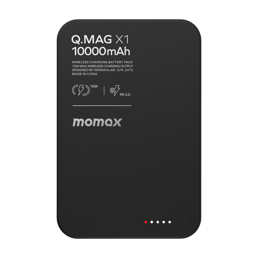 Momax Q.Mag X1 10000mAh Wireless Battery Pack - Black