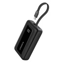 Anker Zolo Power Bank (10K, 30W, Built-In USB-C Cable) - Black