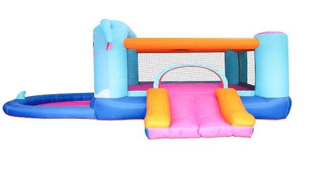 DR. DOLPHIN ELEPHANT BOUNCE HOUSE WITH SLIDE - 310x270x185CM