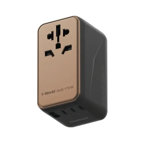 1-World 170W 4-Port Travel Adaptor (Desert Titanium)