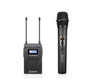 Boya UHF Wireless mic with one receiver and one handheld microphone