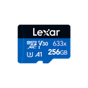 Lexar 256GB High Performance 633x microSDXC UHS - I, up to 100MB/s read 45MB/s write C10 A1 V30 U3