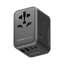 Momax 1-World 7OW GaN 5 ports + AC Travel Adapter (Black)