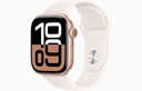 Apple Watch Series 10 GPS 42mm Rose Gold Aluminium Case with Light Blush Sport Band