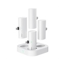 iWalk LinkPod Charging Station 4x4000mAh (2 Type C & 2 Lightning), Small Portable Charger, Massive Total capacity of 16,000mAh - White